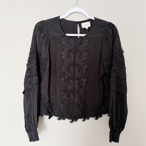 CIEBON Black Lace Blouse & Skirt Set Matching Revolve NEW Outfit maxi skirt - Picture 3 of 6